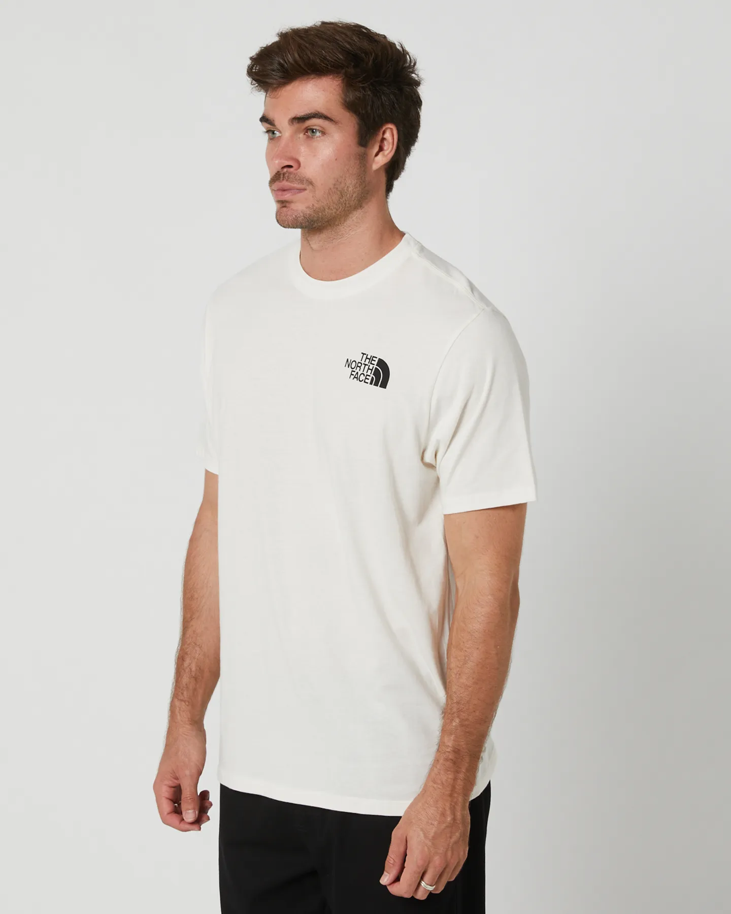 The North Face Mens Short-Sleeve Box Nse Tee - Gardenia White | SurfStitch