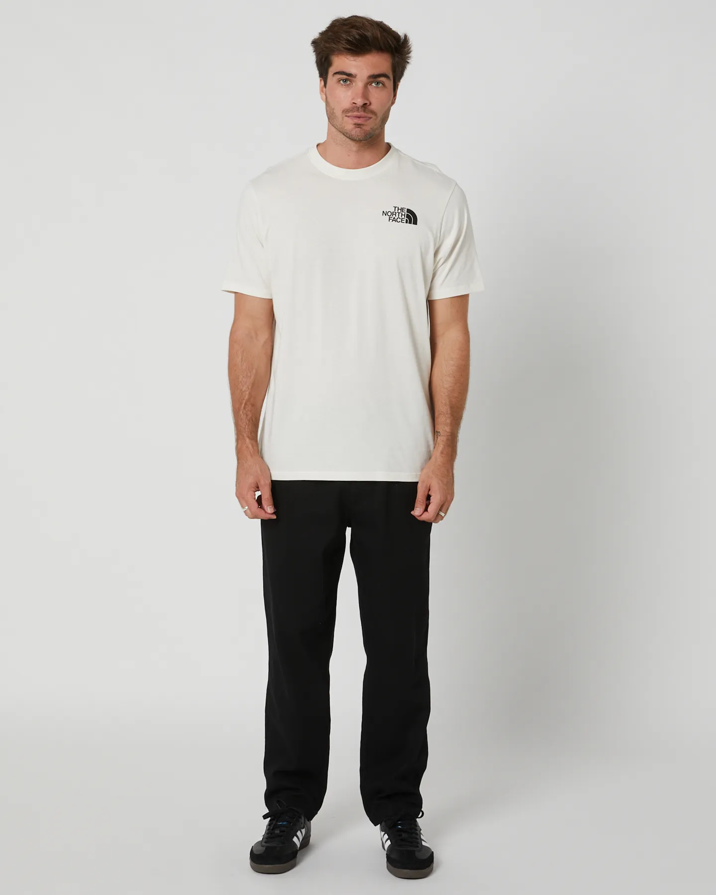 The North Face Mens Short-Sleeve Box Nse Tee - Gardenia White | SurfStitch