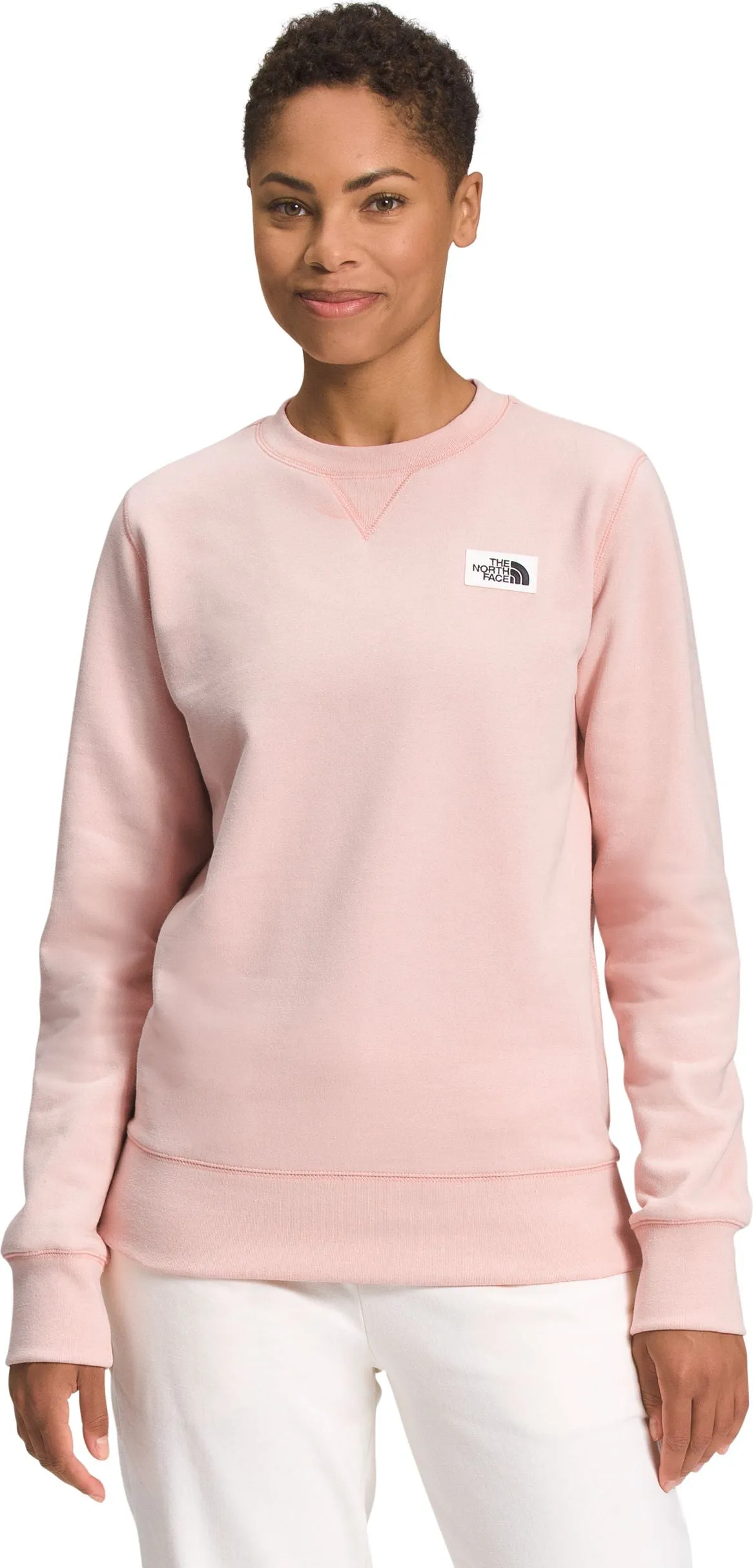 The North Face W Heritage Crew Patch Pink Mos