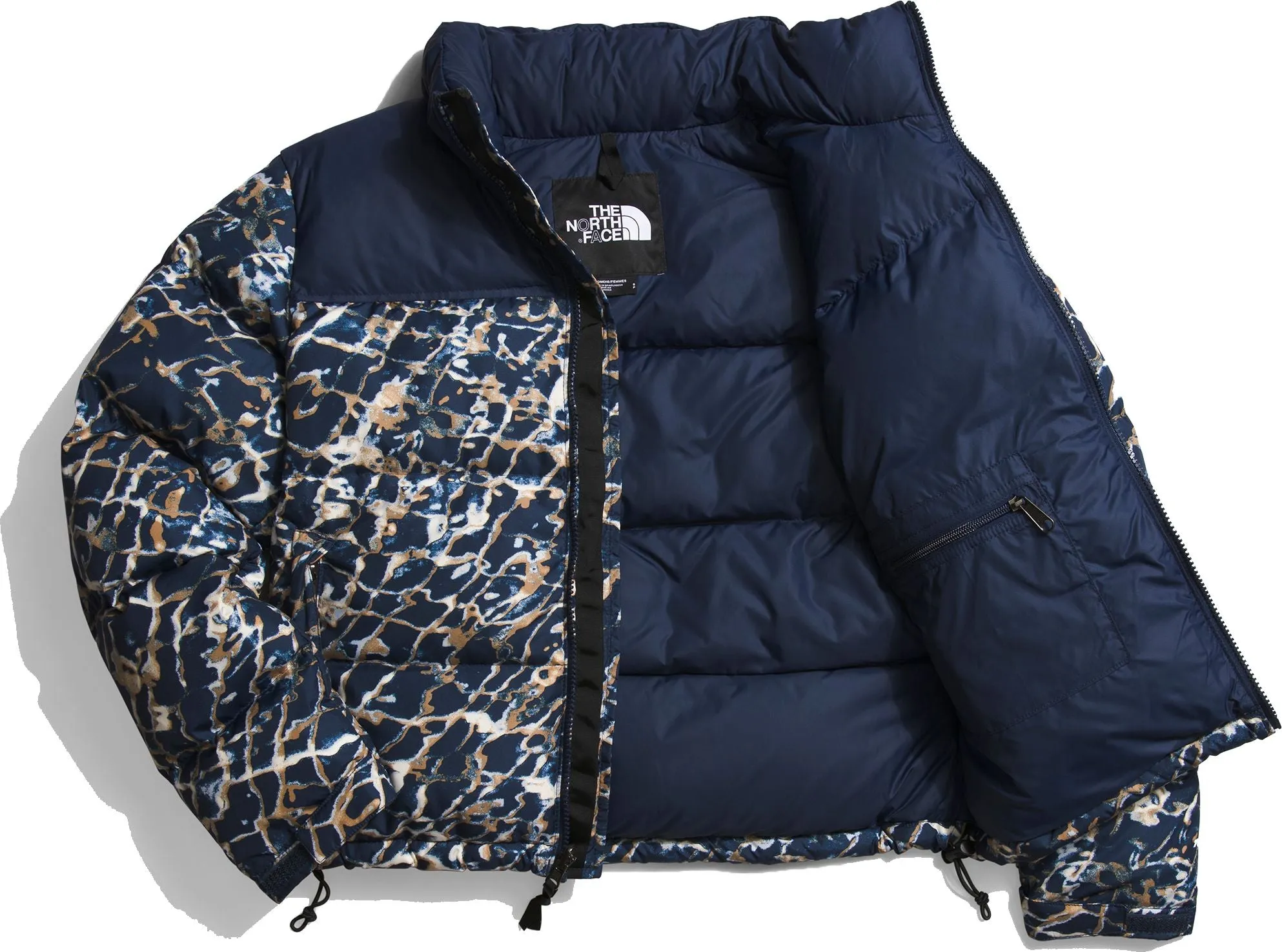 The North Face Women's 1996 Retro Nuptse Jacket Dusty Periwinkle Water Distortion Summit Navy