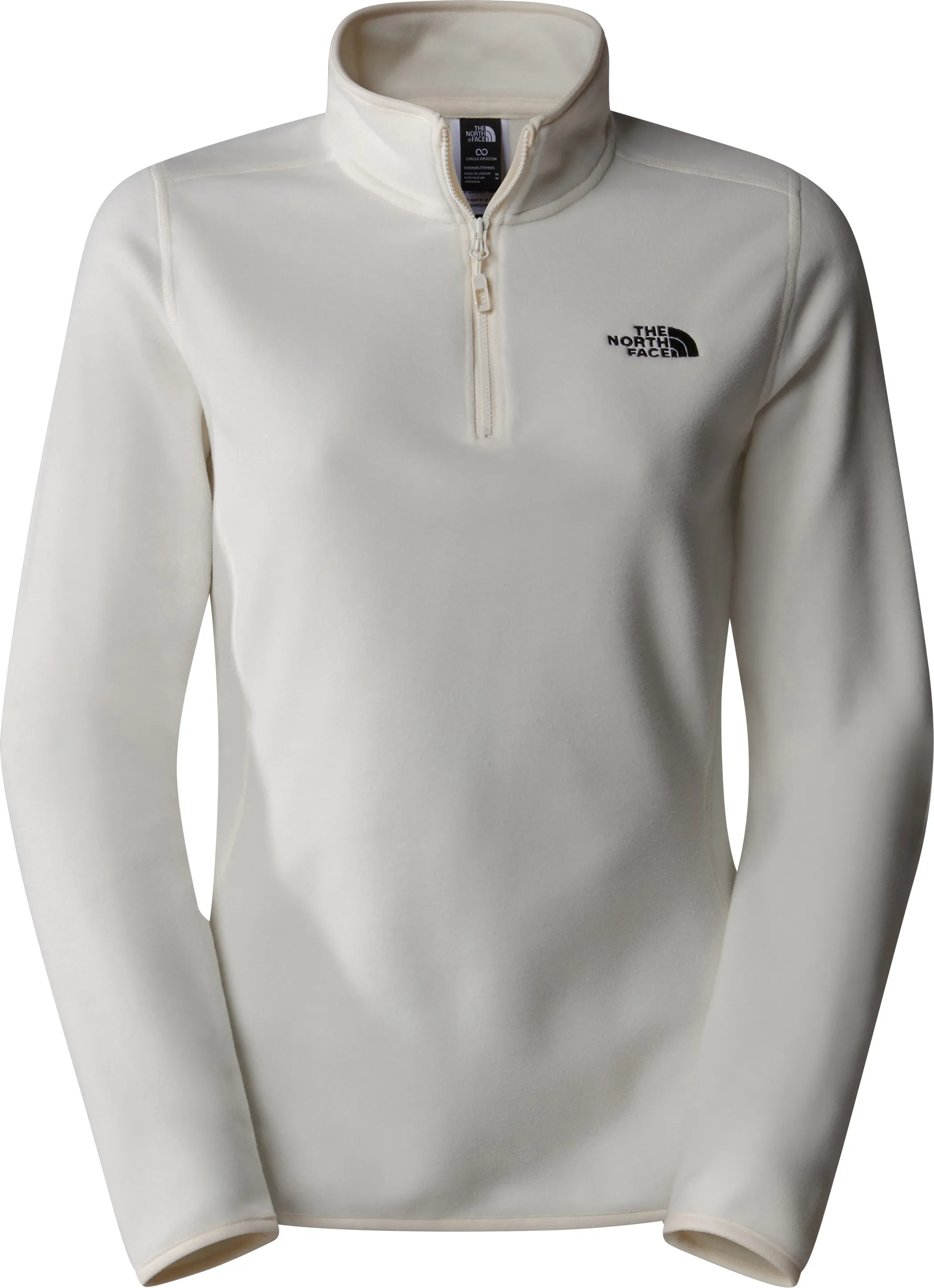 The North Face Women's 100 Glacier 1/4 Zip White Dune/NPF | Buy The North Face Women's 100 Glacier 1/4 Zip White Dune/