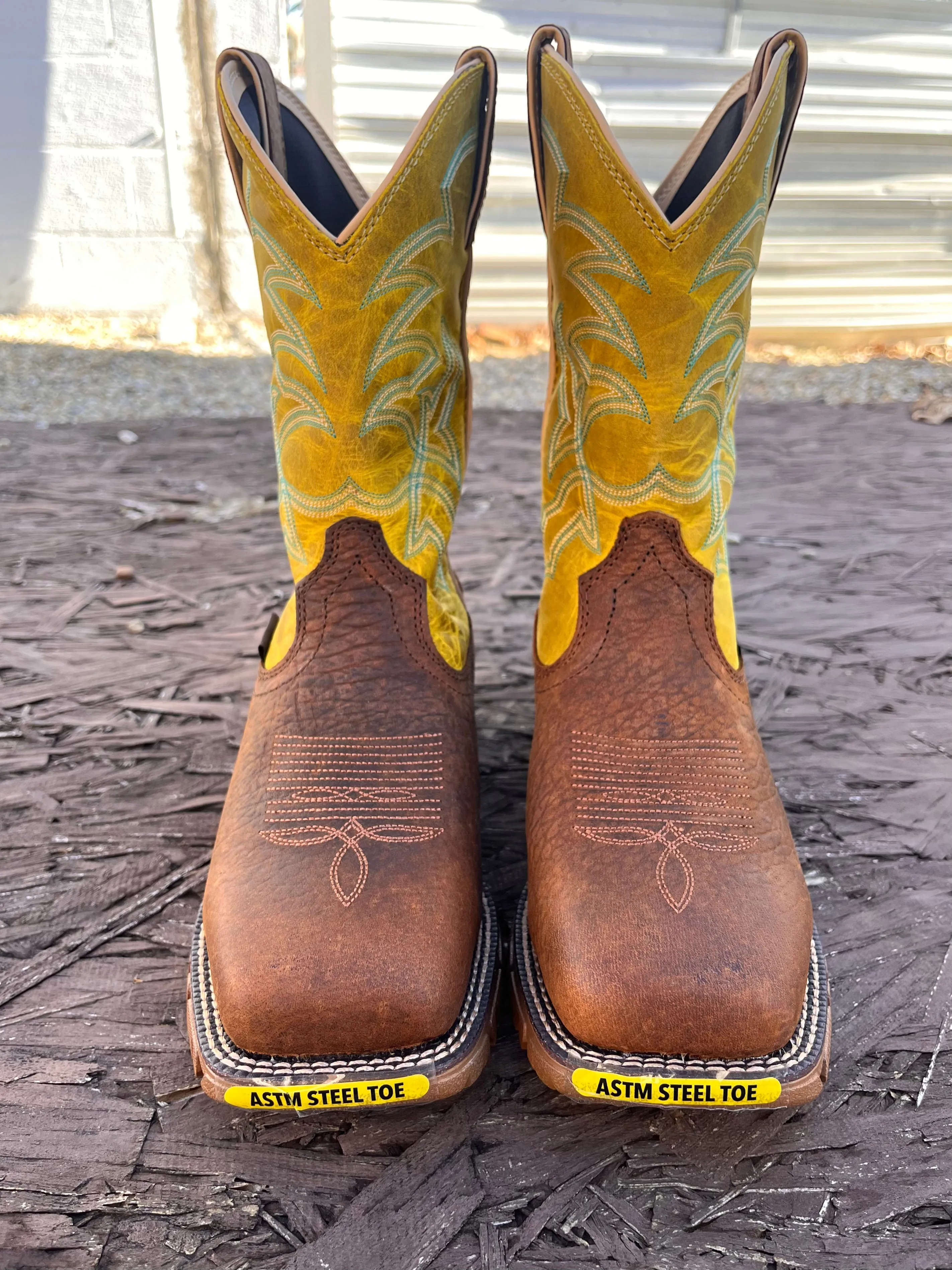 Tony Lama Men's Roustabout Walnut Brown Water Buffalo Western Work Boot TW5006