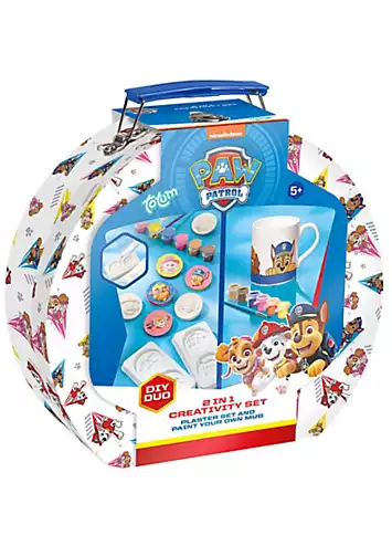 Totum Paw Patrol 2 In 1 Creativity Suitcase - A Plaster Set And Paint Your Own Mug