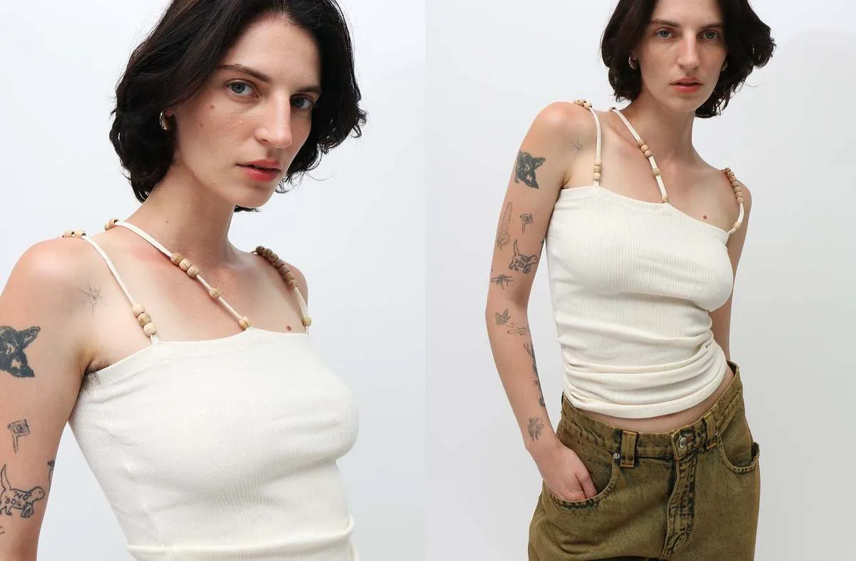 Undyed Tav Tank - White