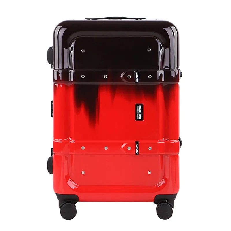 Unisex 20 24 29 Inch Aluminum Frame Rolling Luggage Trolley Suitcase