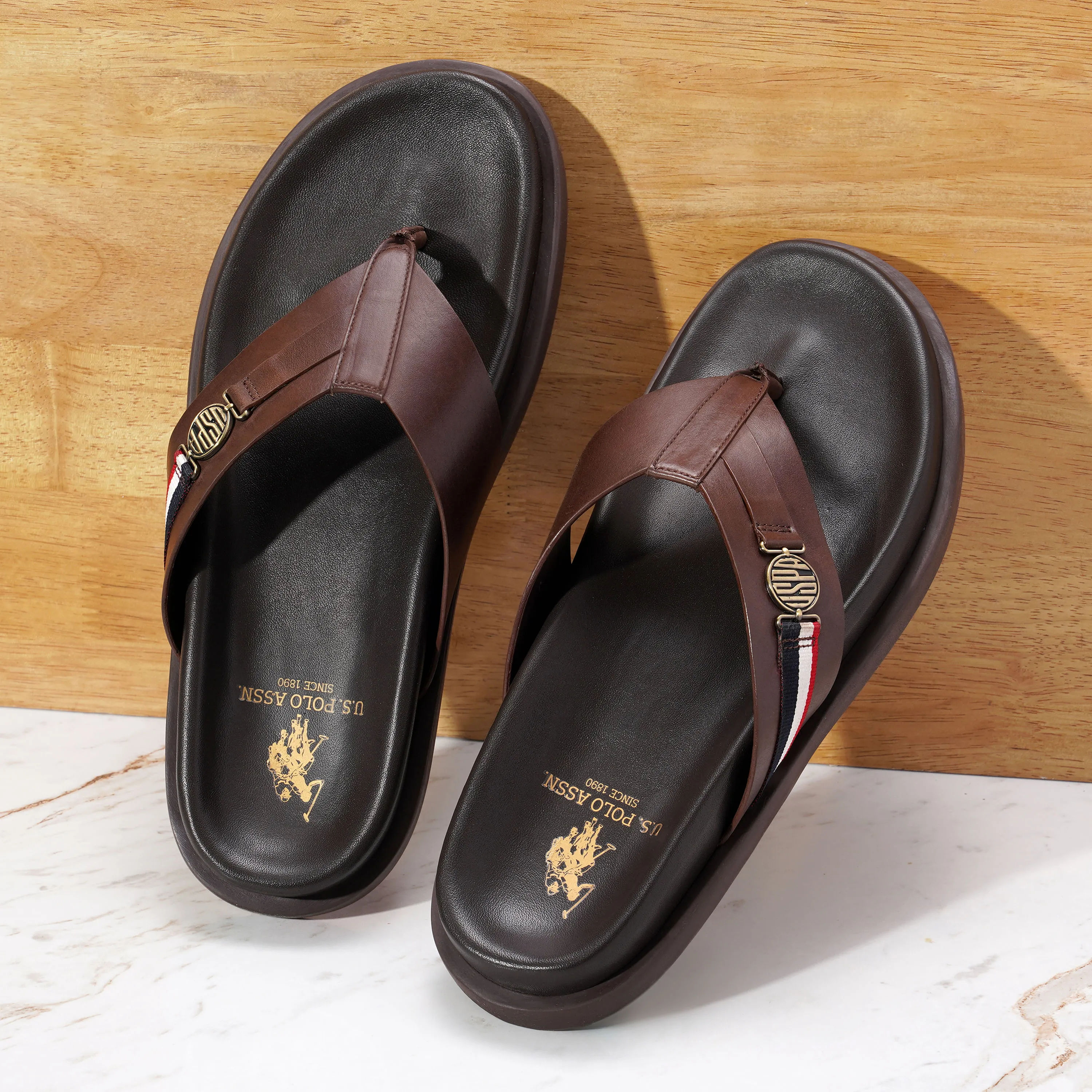 U.S. Polo Assn. Buckle Strap Jim Sandals