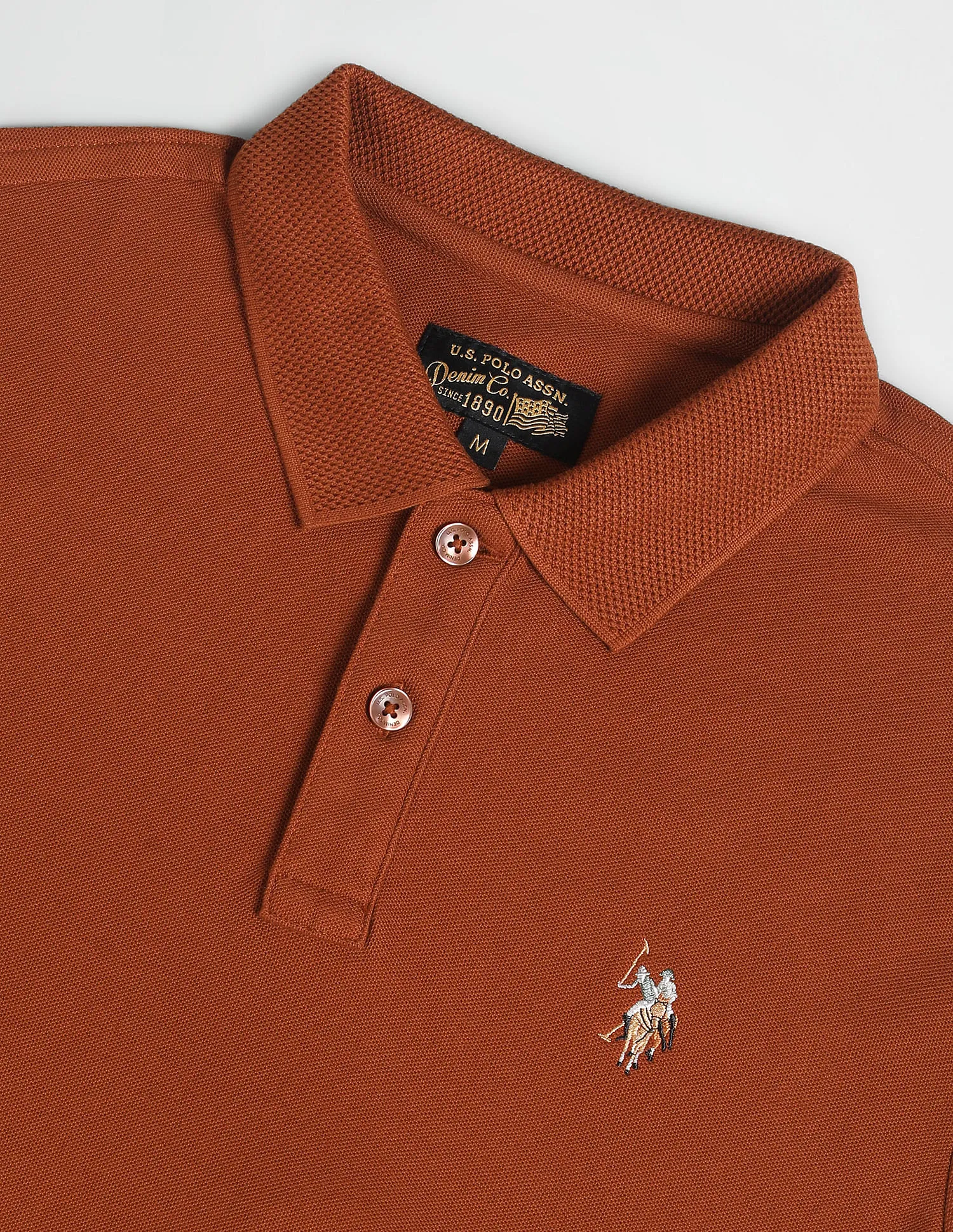 U.S. Polo Assn. Denim Co. Patterned Collar Cotton Polo Shirt