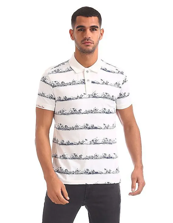 U.S. Polo Assn. Denim Co. Regular Fit Printed Polo Shirt