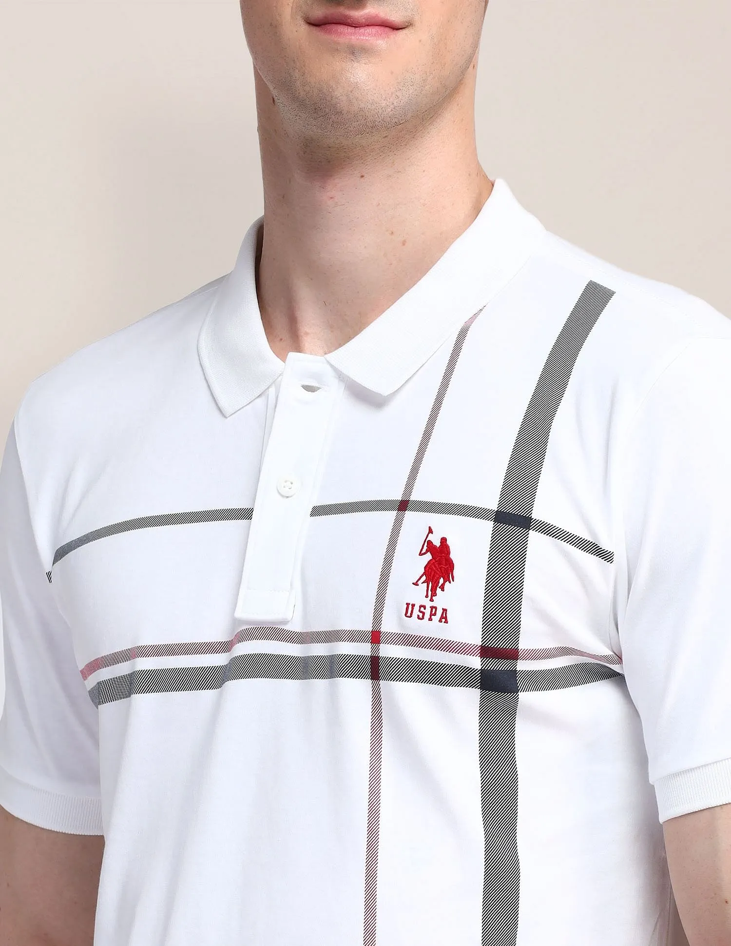 U.S. Polo Assn. Horizontal Striped Slim Fit Polo Shirt