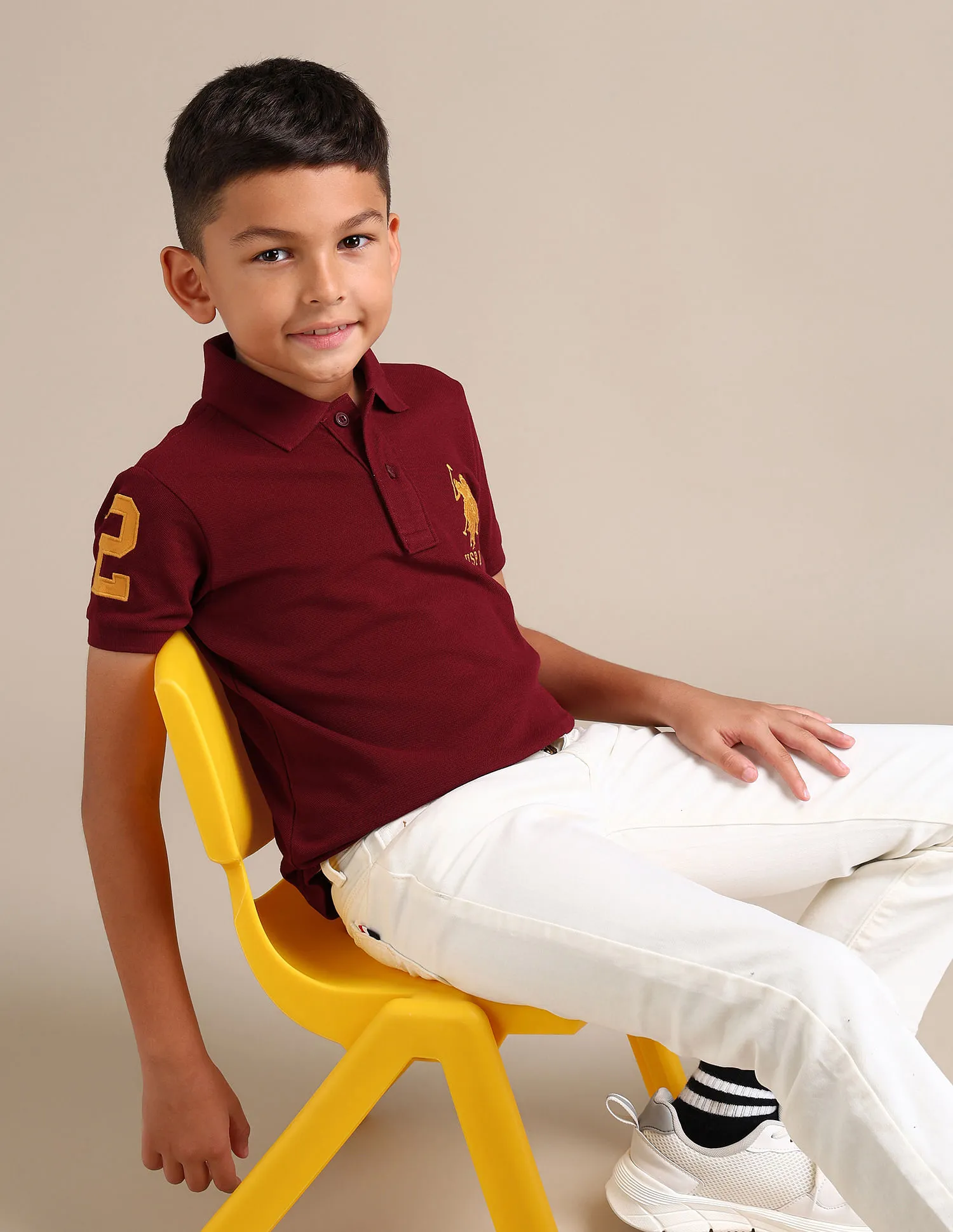 U.S. Polo Assn. Kids Boys Regular Solid Polo Shirt