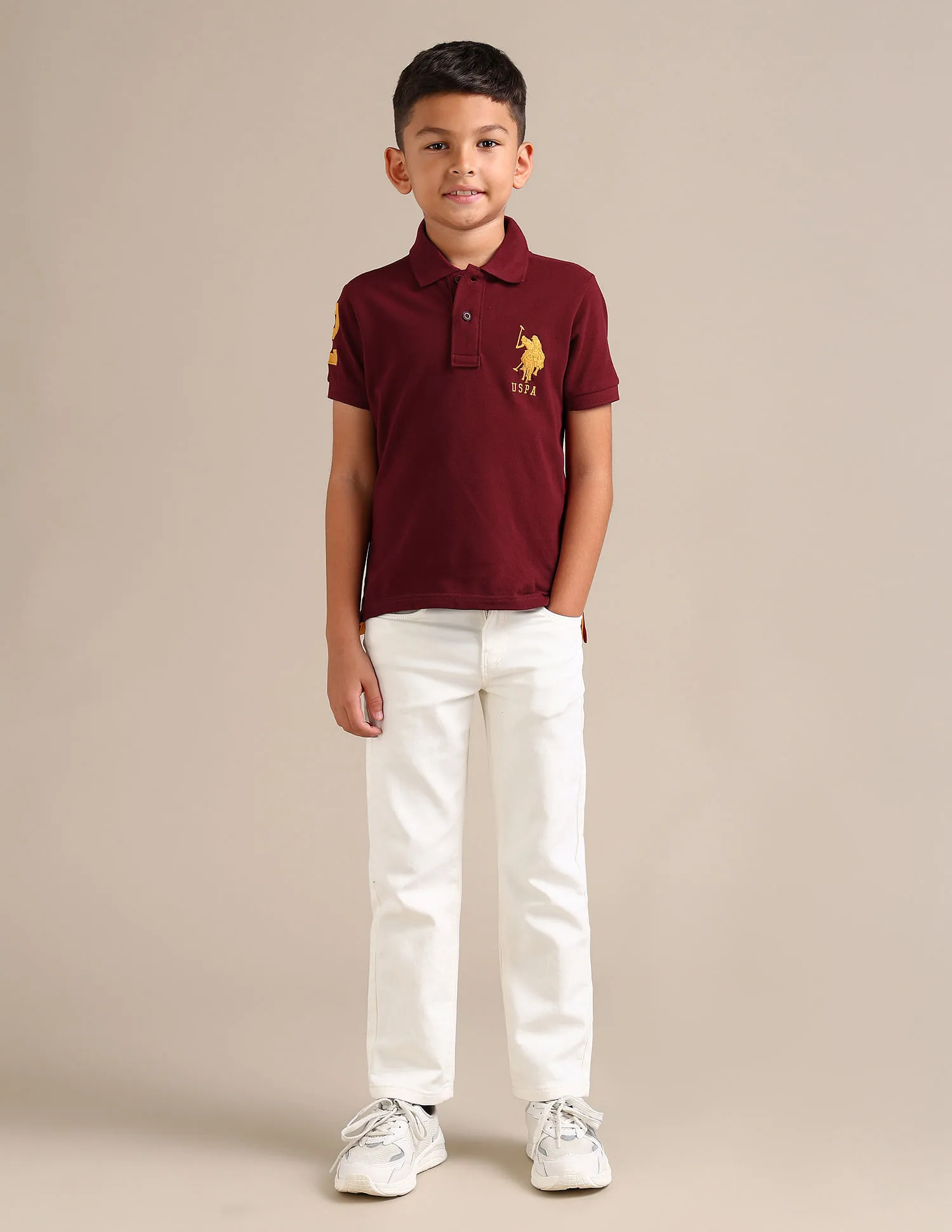 U.S. Polo Assn. Kids Boys Regular Solid Polo Shirt