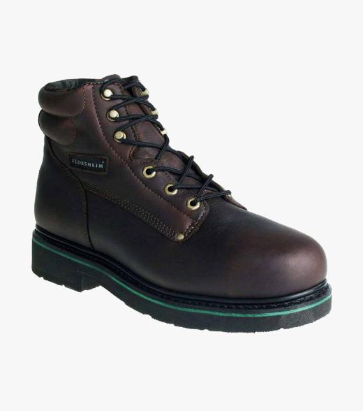 Utility Work Steel Toe Brown Plain Toe Lace Up Boot