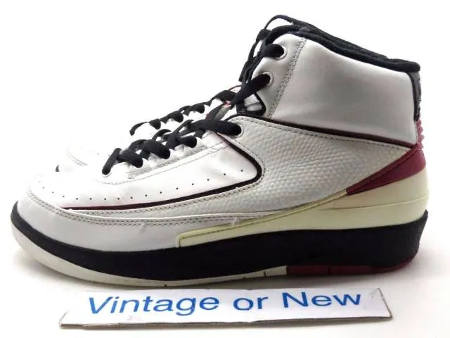 VTG Nike Air Jordan II 2 White Varsity Red Black Retro G...