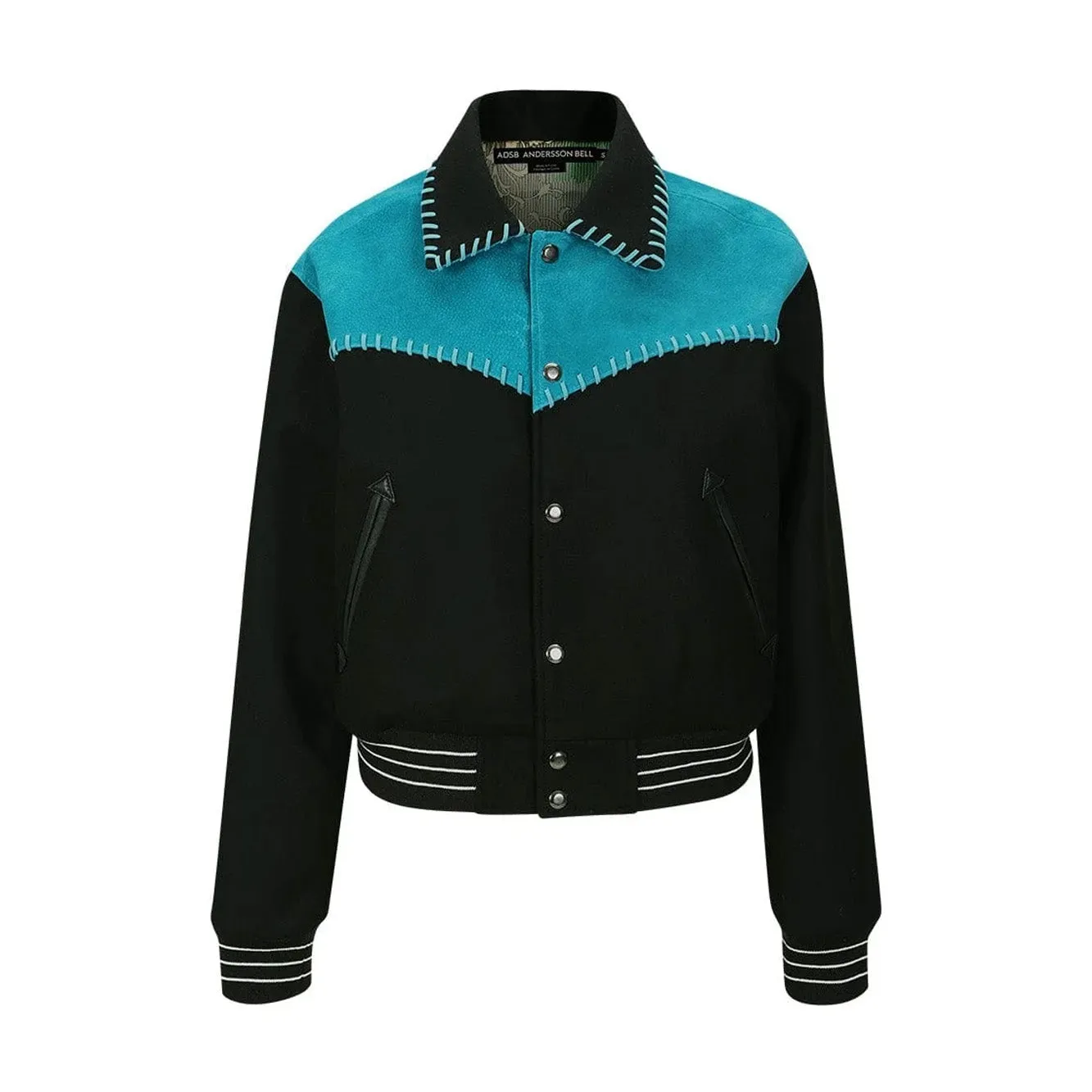 Womens Andersson Bell New Margo Western Varsity Jacket 'Teal'