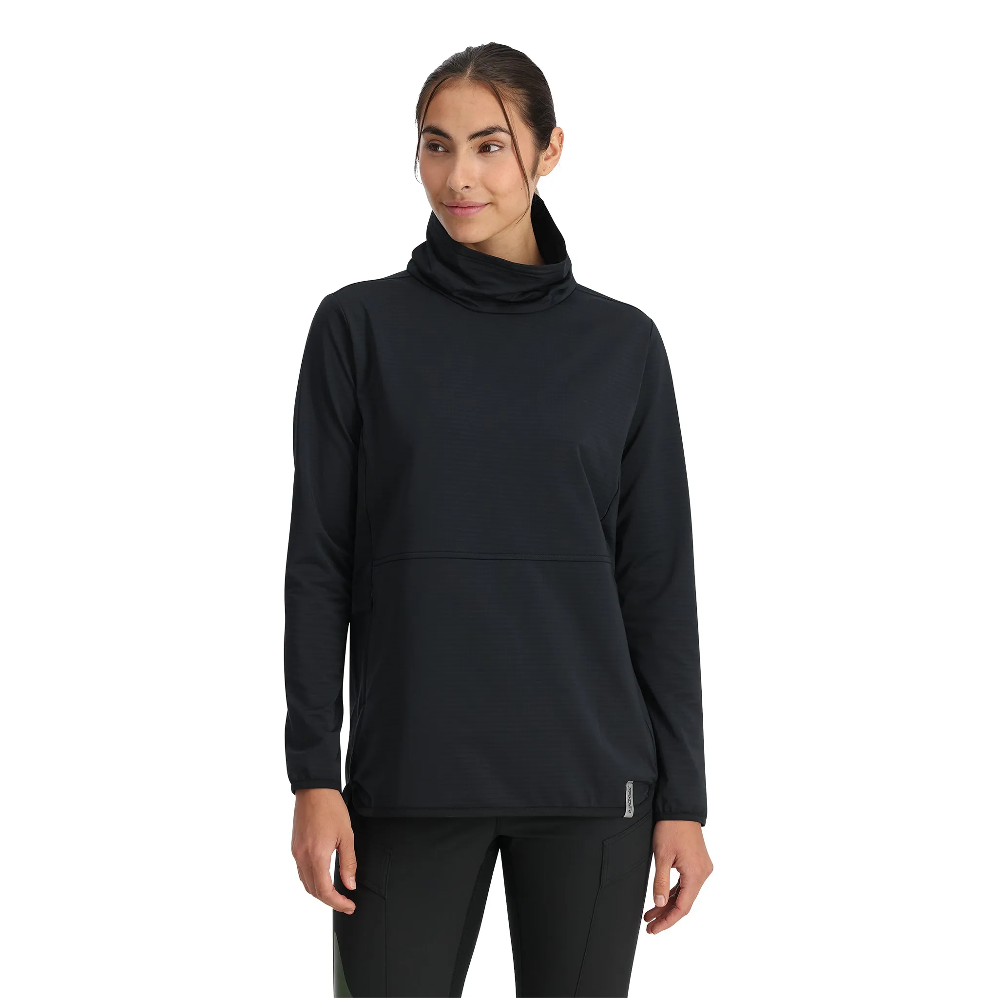 Womens Gridweb Tech Pullover - Black