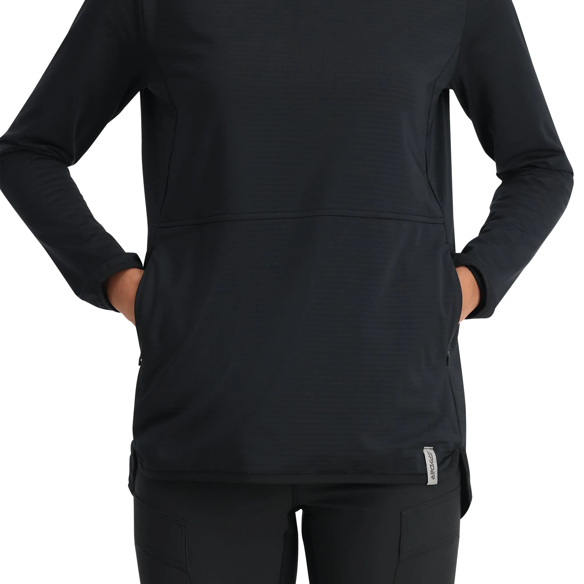 Womens Gridweb Tech Pullover - Black