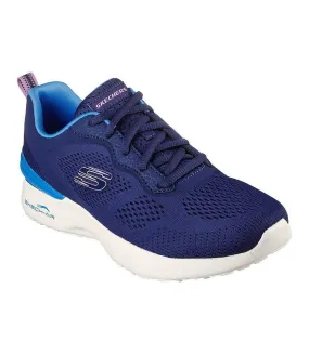 Womens/ladies skech-air dynamight new grind trainers navy/blue Skechers