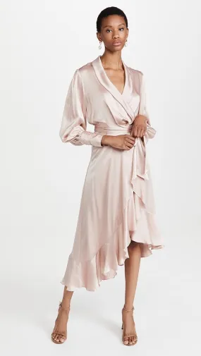 Zimmermann   Silk Wrap Midi Dress 